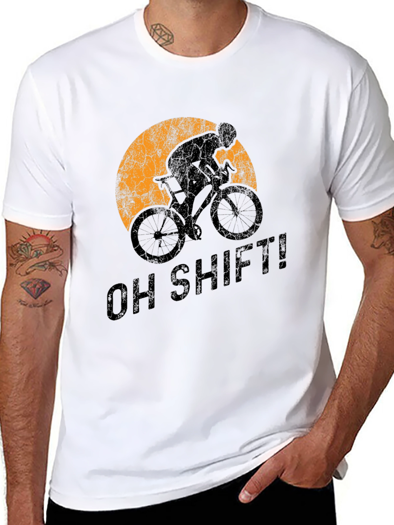 Oh Shift! Cycling T-Shirt - Sporty Graphic Tee