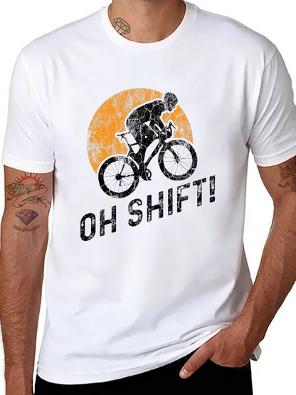 Oh Shift! Cycling T-Shirt - Sporty Graphic Tee