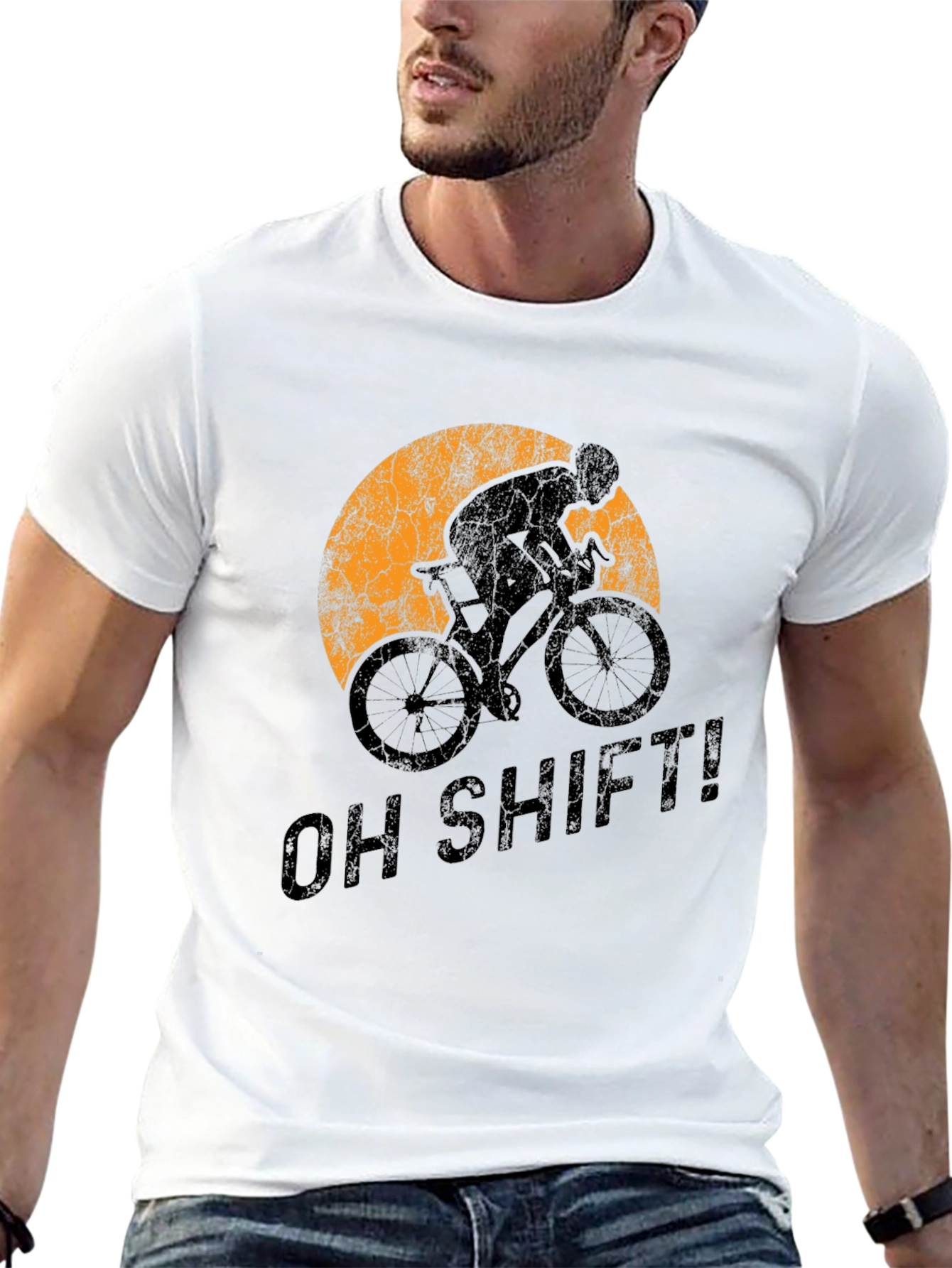 Oh Shift! Cycling T-Shirt - Sporty Graphic Tee