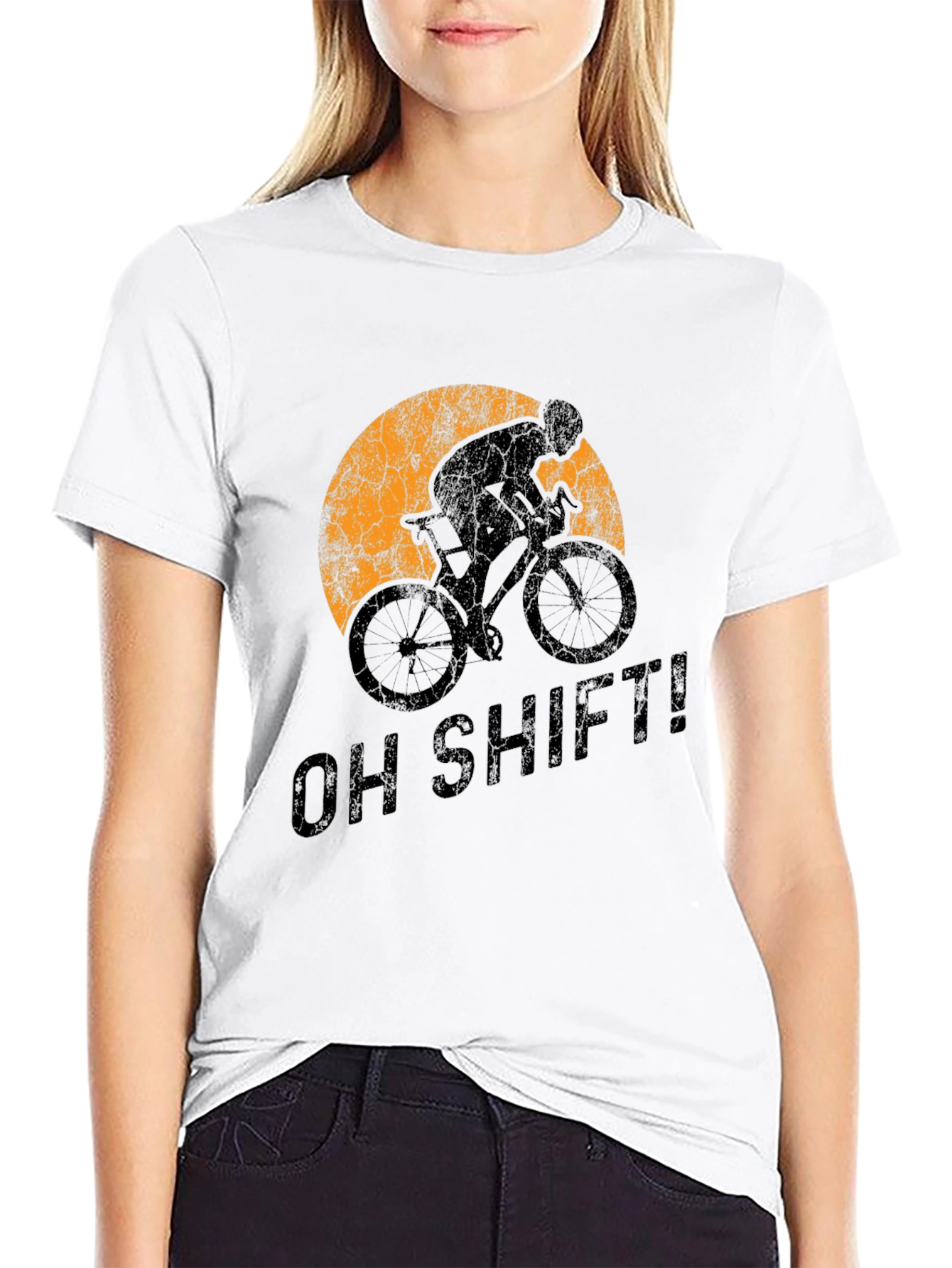 Oh Shift! Cycling T-Shirt - Sporty Graphic Tee