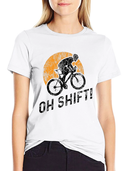 Oh Shift! Cycling T-Shirt - Sporty Graphic Tee