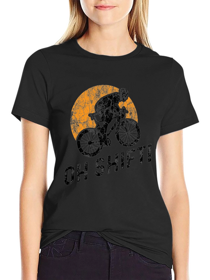 Oh Shift! Cycling T-Shirt - Sporty Graphic Tee