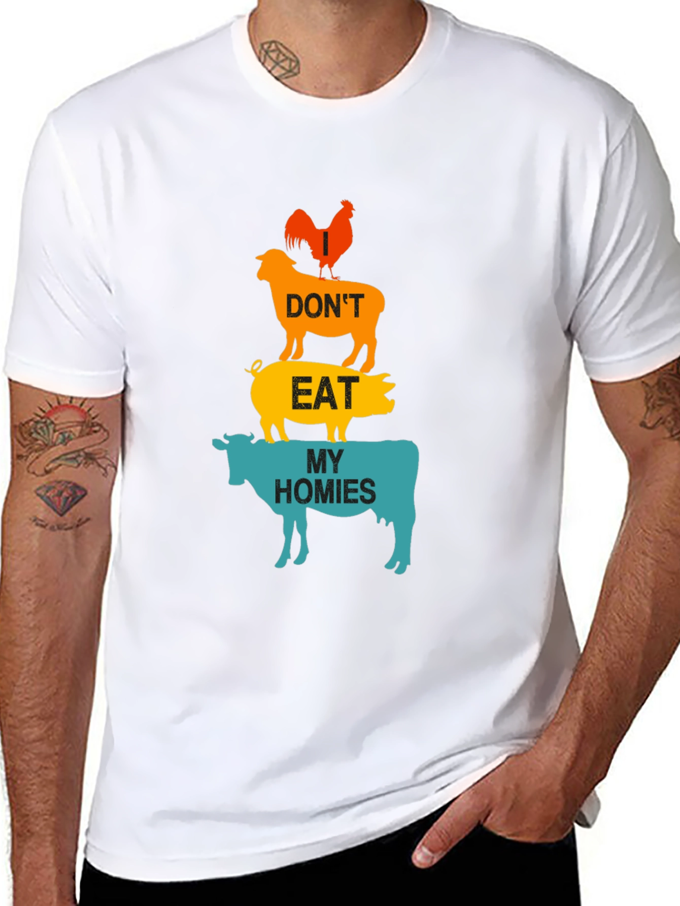 Dont Eat My Homies Vegan Graphic Tee