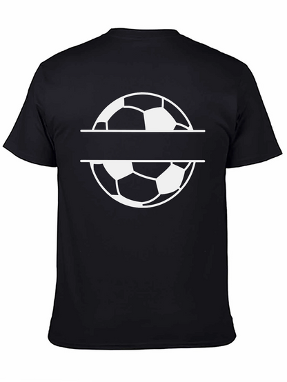 Soccer Ball Graphic Tee - Black Cotton