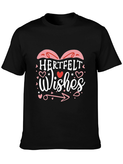 Heartfelt Wishes Graphic Tee - Black