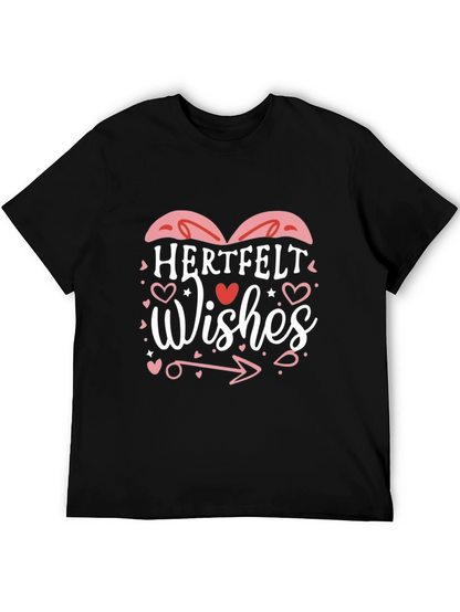 Heartfelt Wishes Graphic Tee - Black