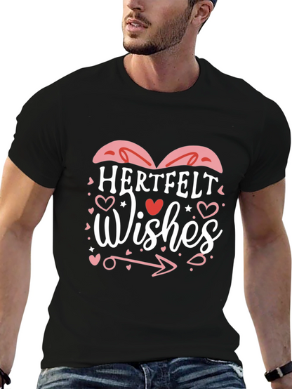 Heartfelt Wishes Graphic Tee - Black