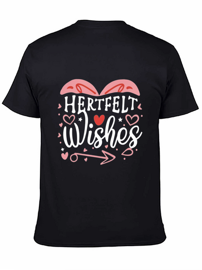 Heartfelt Wishes Graphic Tee - Black