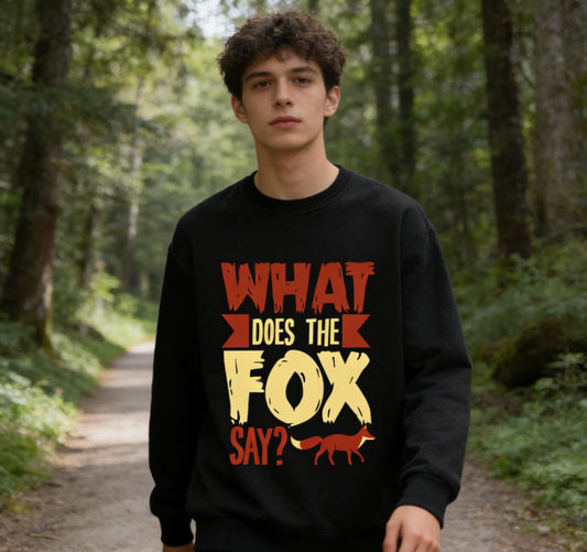 Funky Fox Phrase Graphic Pullover