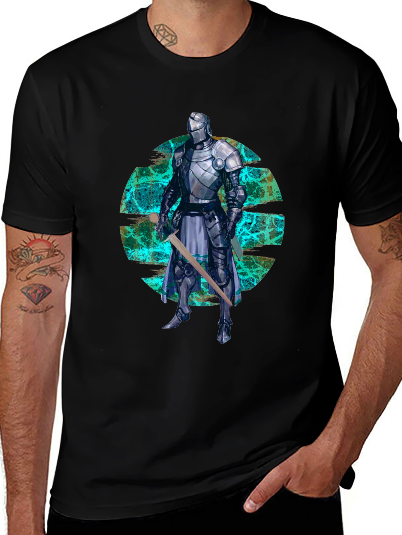 Knight Graphic T-Shirt - Stylish Medieval Warrior Design