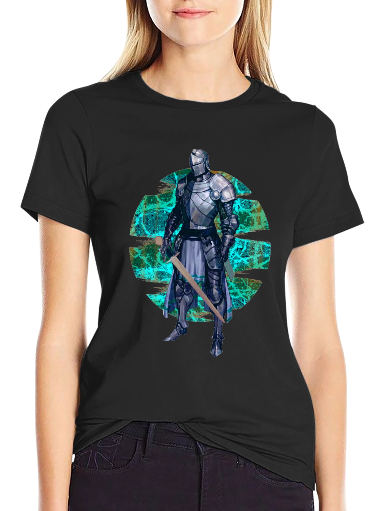 Knight Graphic T-Shirt - Stylish Medieval Warrior Design