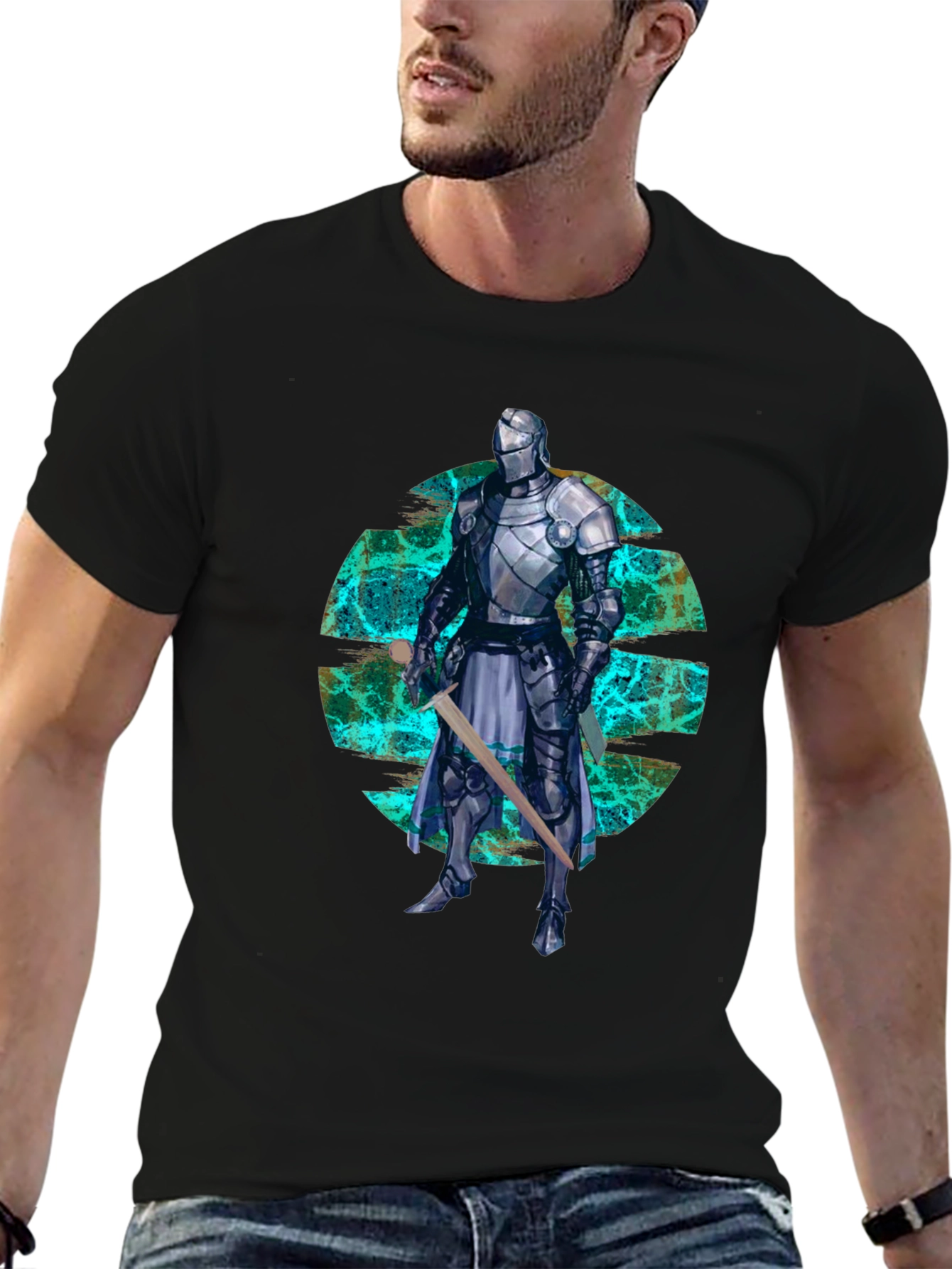 Knight Graphic T-Shirt - Stylish Medieval Warrior Design