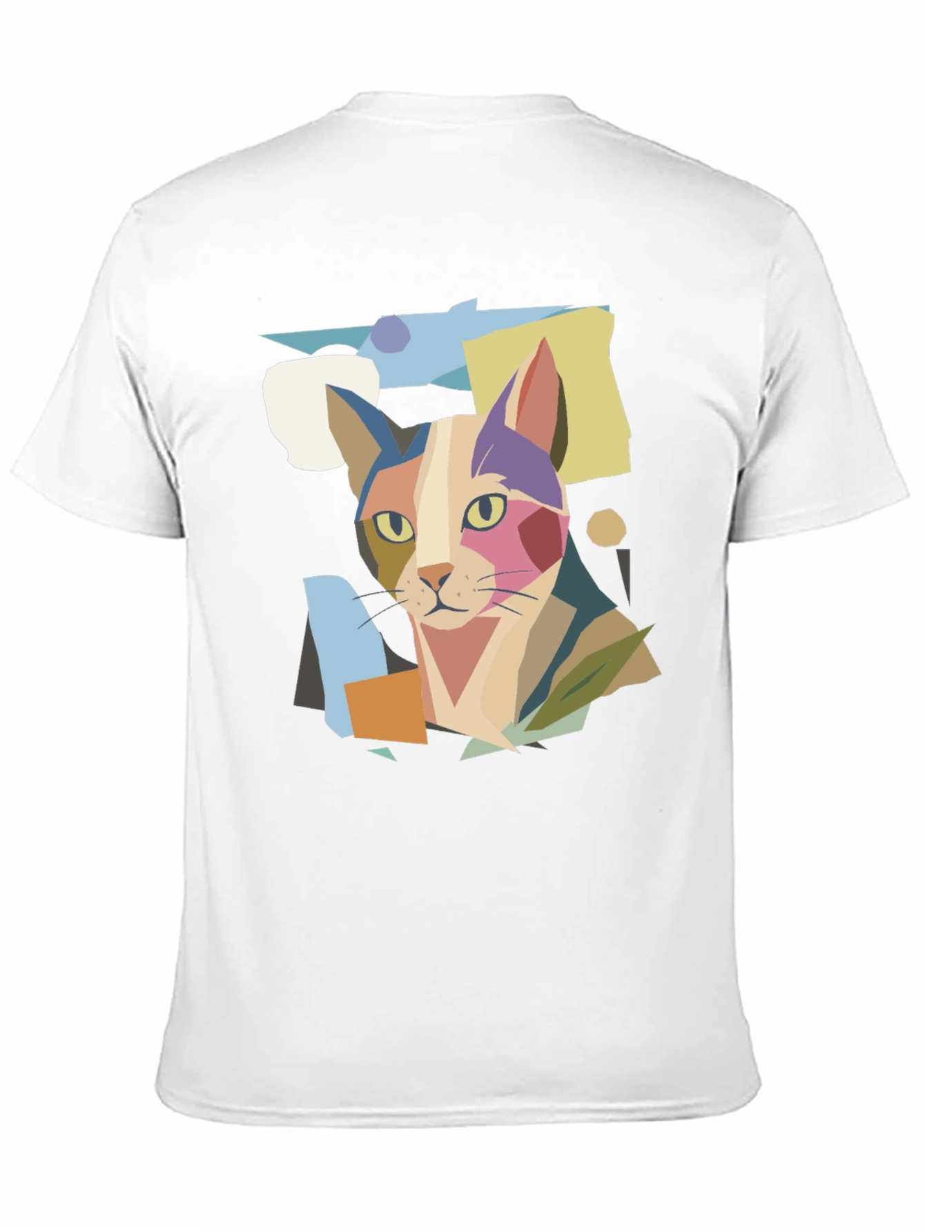 Abstract Cat Graphic Print Tee