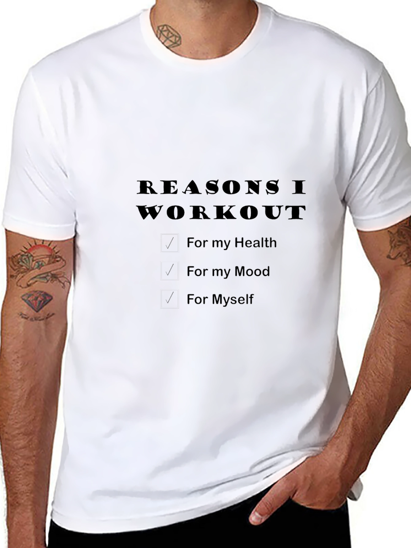 Workout Motivation Black T-Shirt