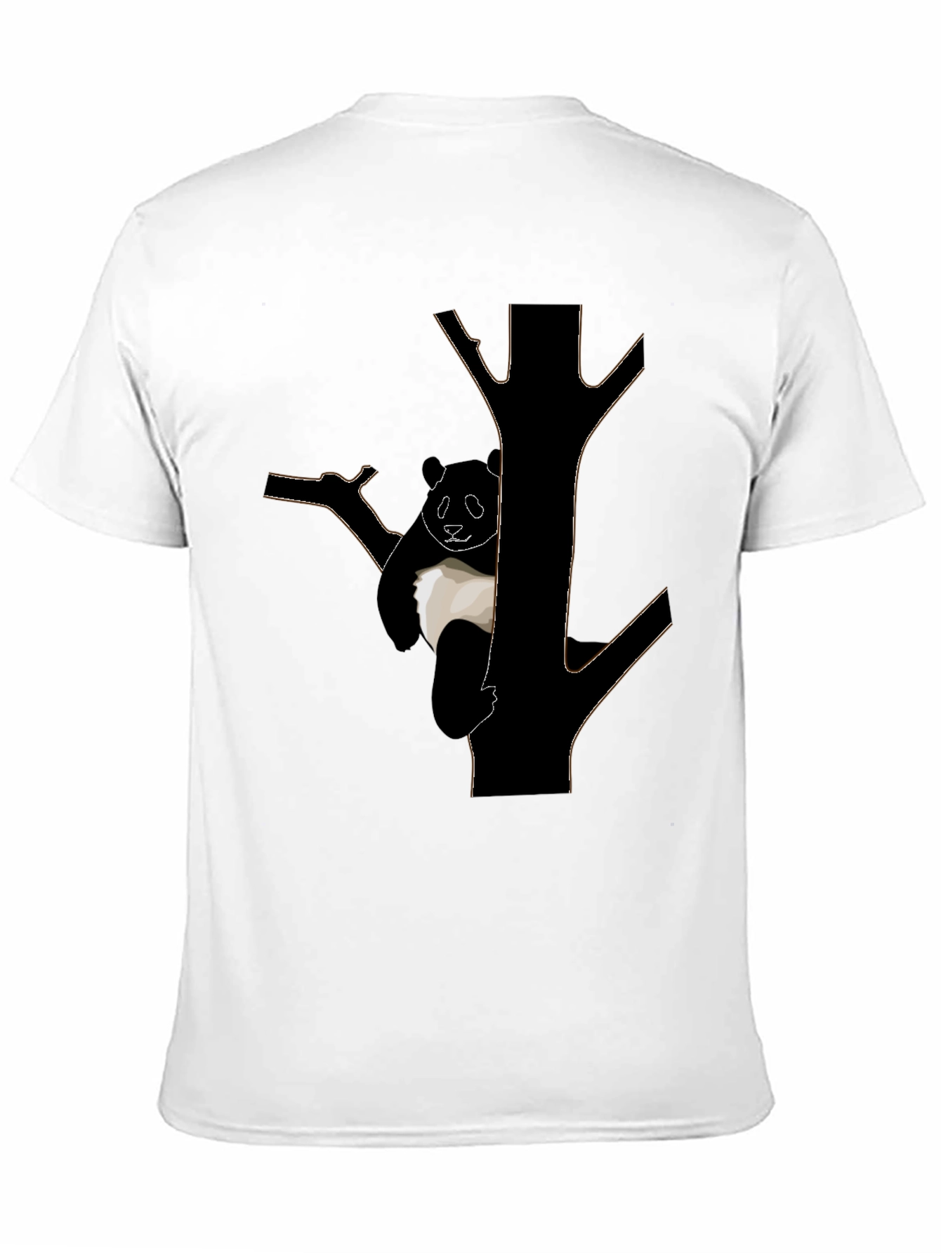 Panda Tree Graphic T-Shirt - Black Cotton Tee