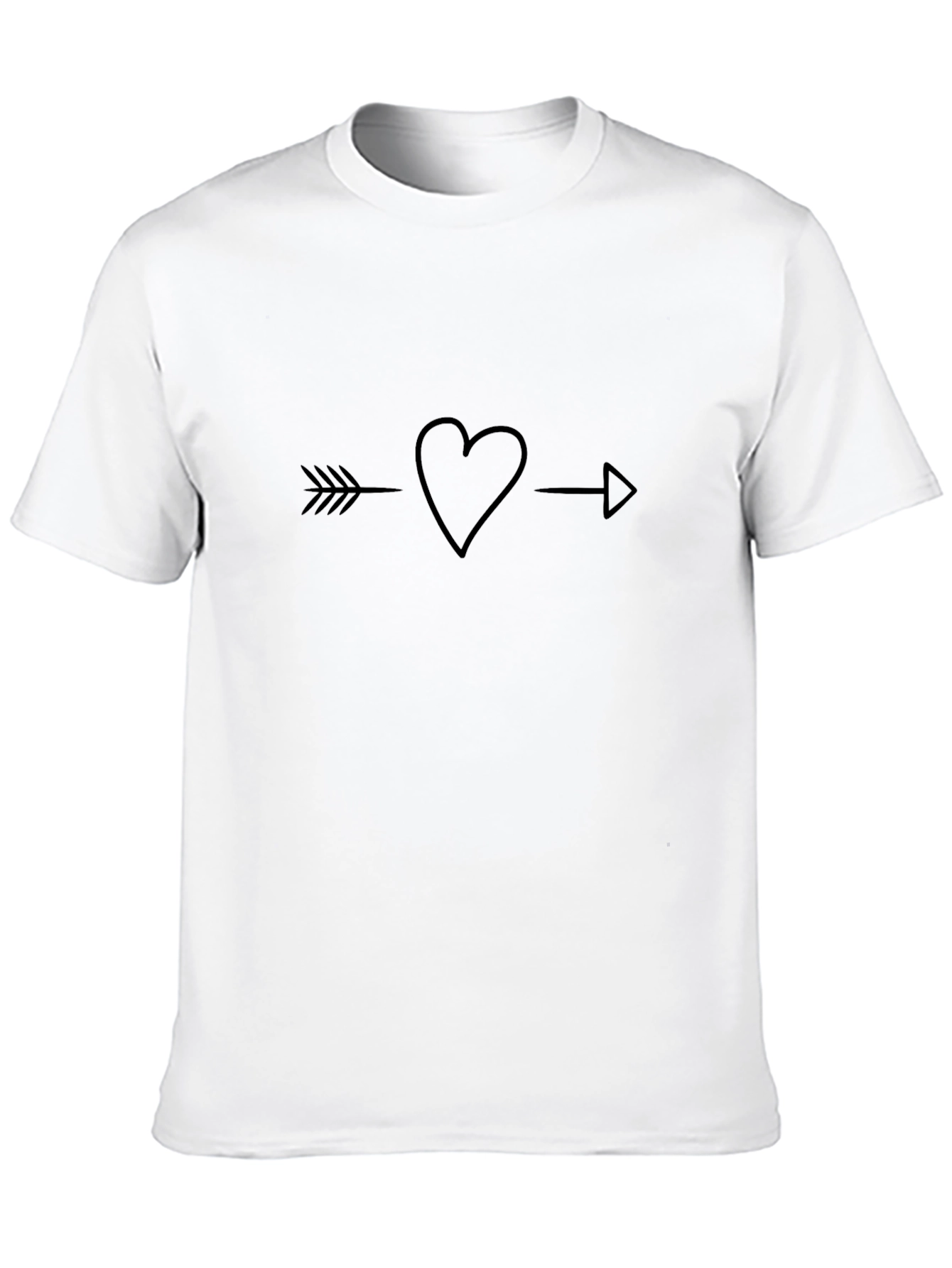 Heart Arrow Graphic T-Shirt - Black