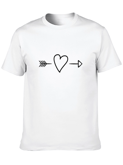 Heart Arrow Graphic T-Shirt - Black