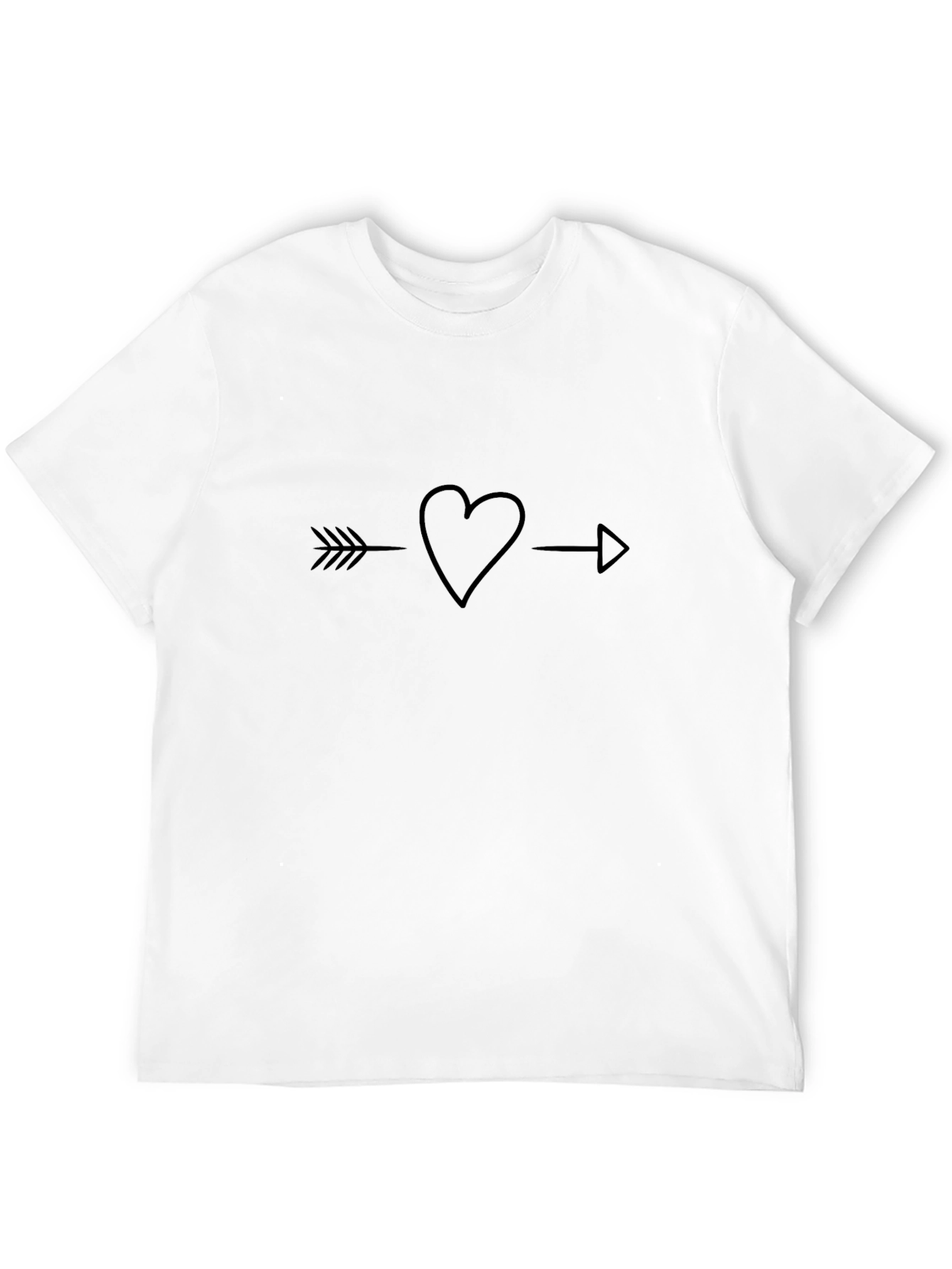 Heart Arrow Graphic T-Shirt - Black