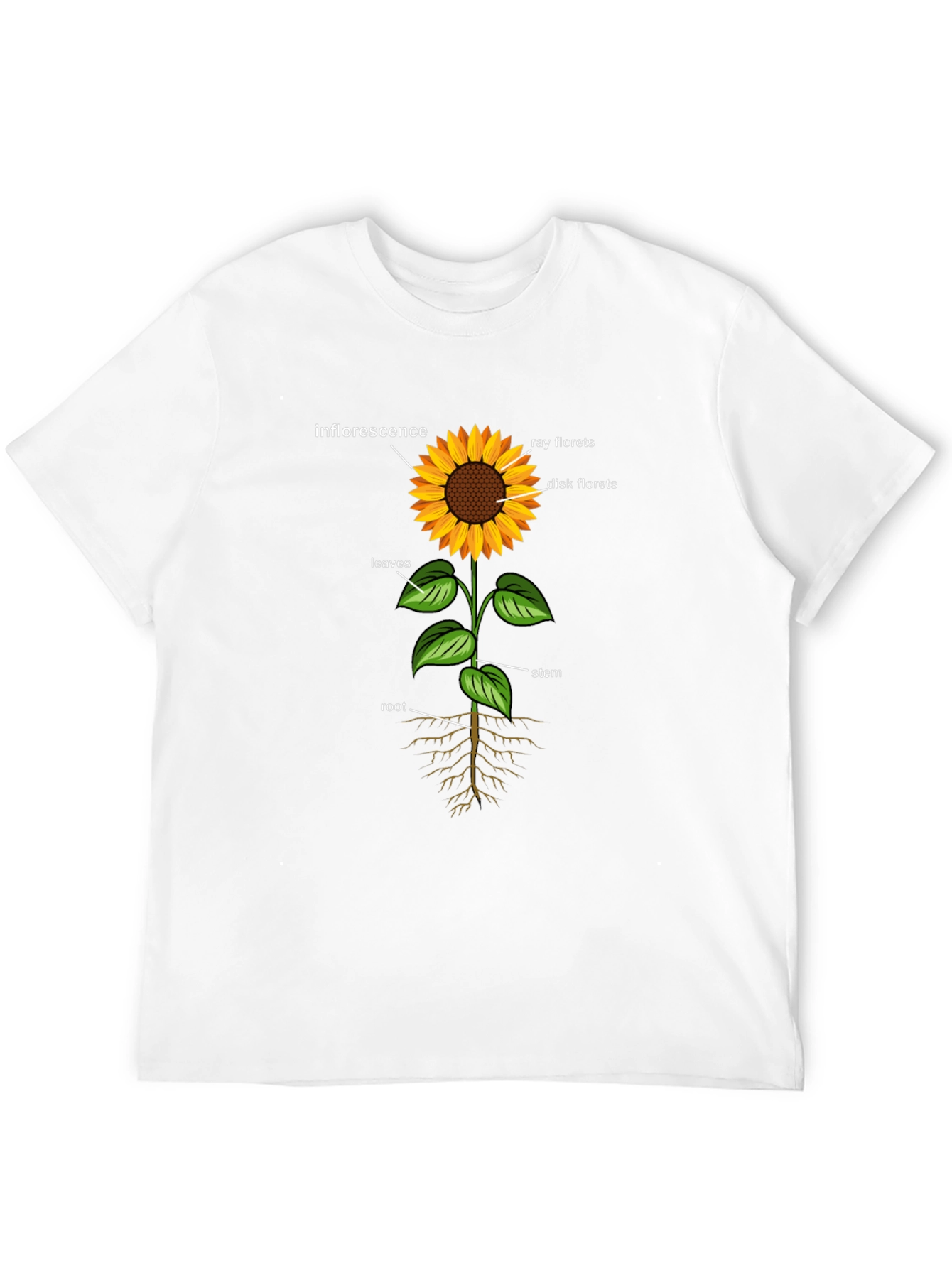 Sunflower Anatomy Black T-Shirt