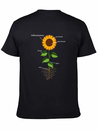 Sunflower Anatomy Black T-Shirt