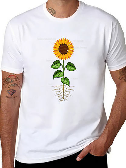Sunflower Anatomy Black T-Shirt