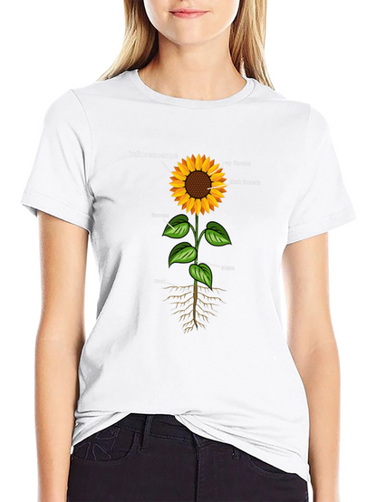 Sunflower Anatomy Black T-Shirt