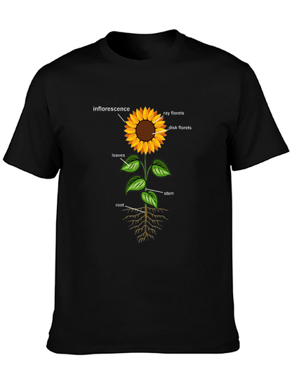 Sunflower Anatomy Black T-Shirt