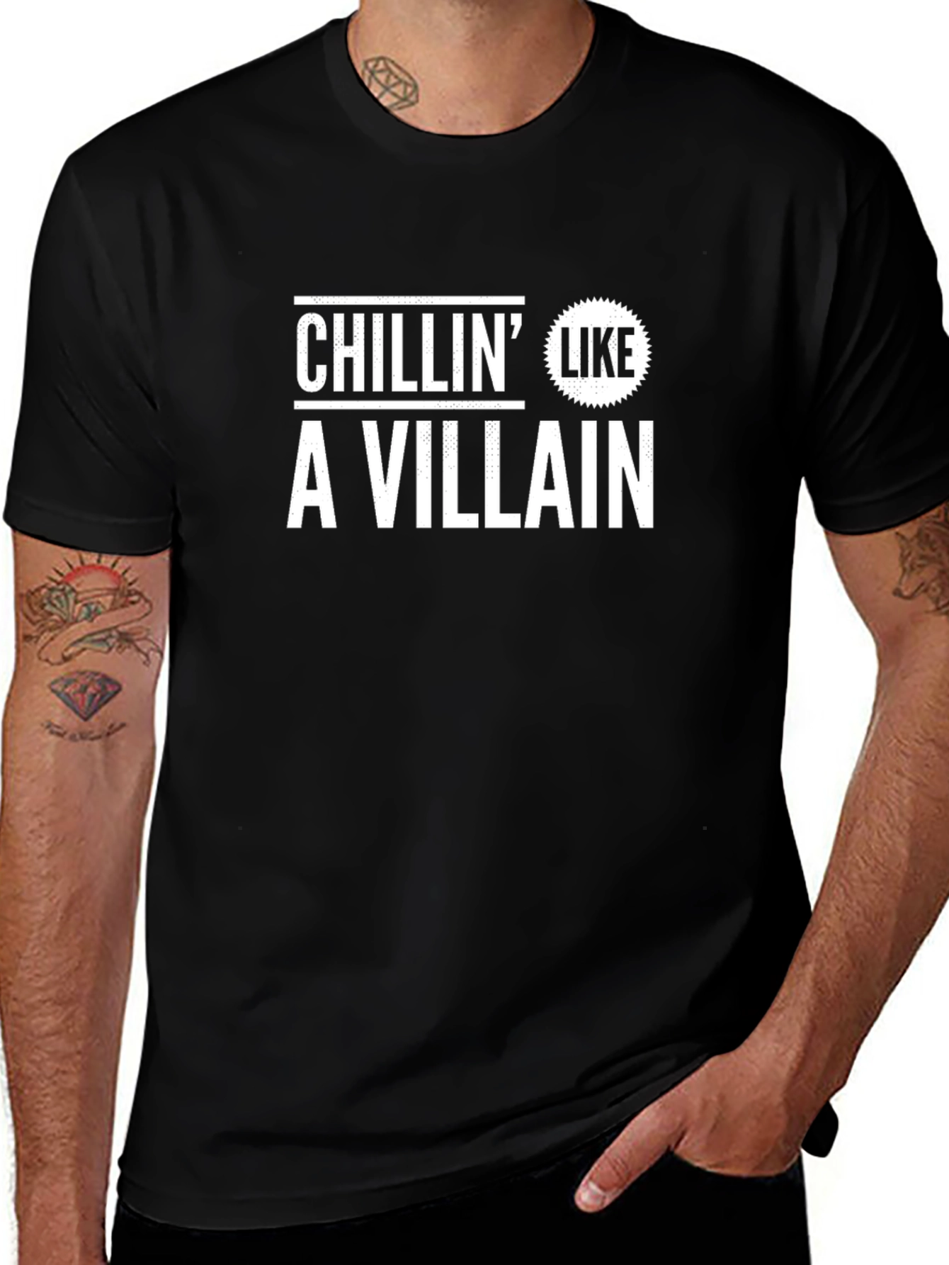 Chillin Like A Villain T-Shirt - Black