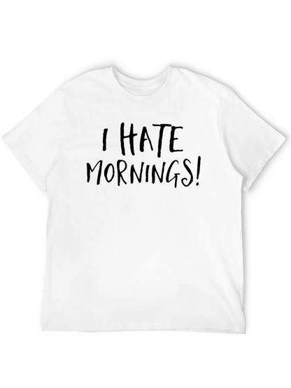 I Hate Mornings! Black Graphic T-Shirt