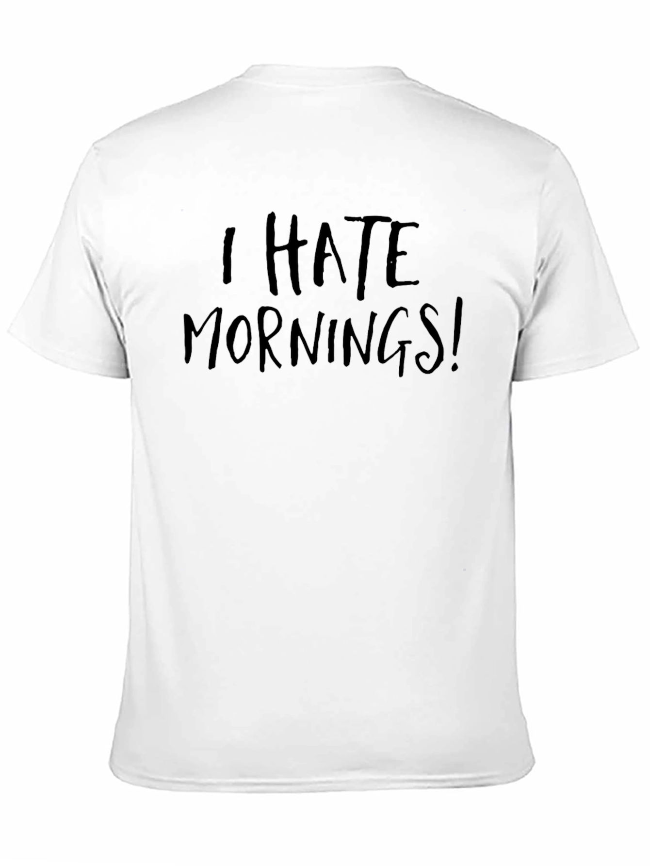I Hate Mornings! Black Graphic T-Shirt