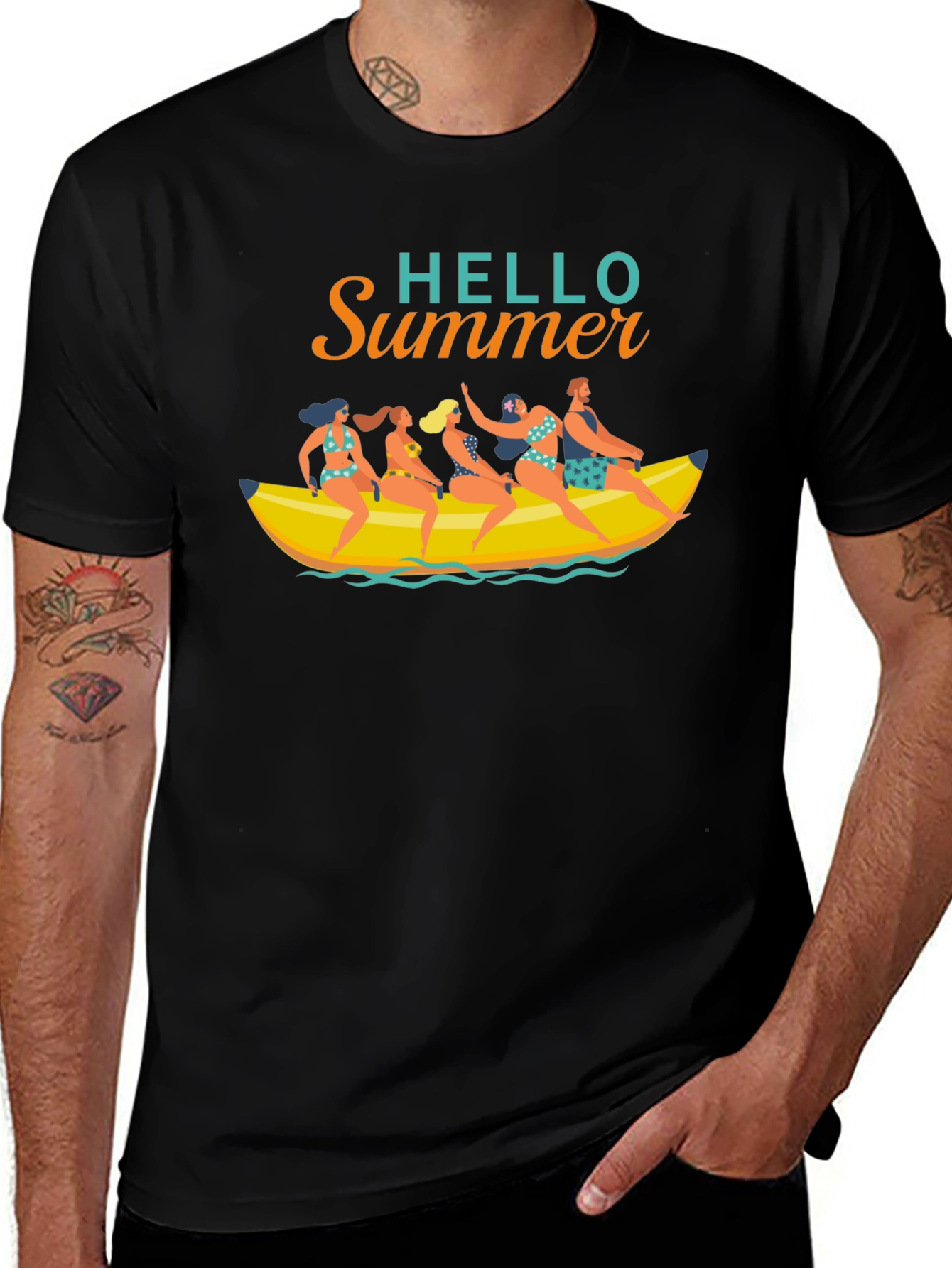 Hello Summer T-Shirt Banana Boat Fun