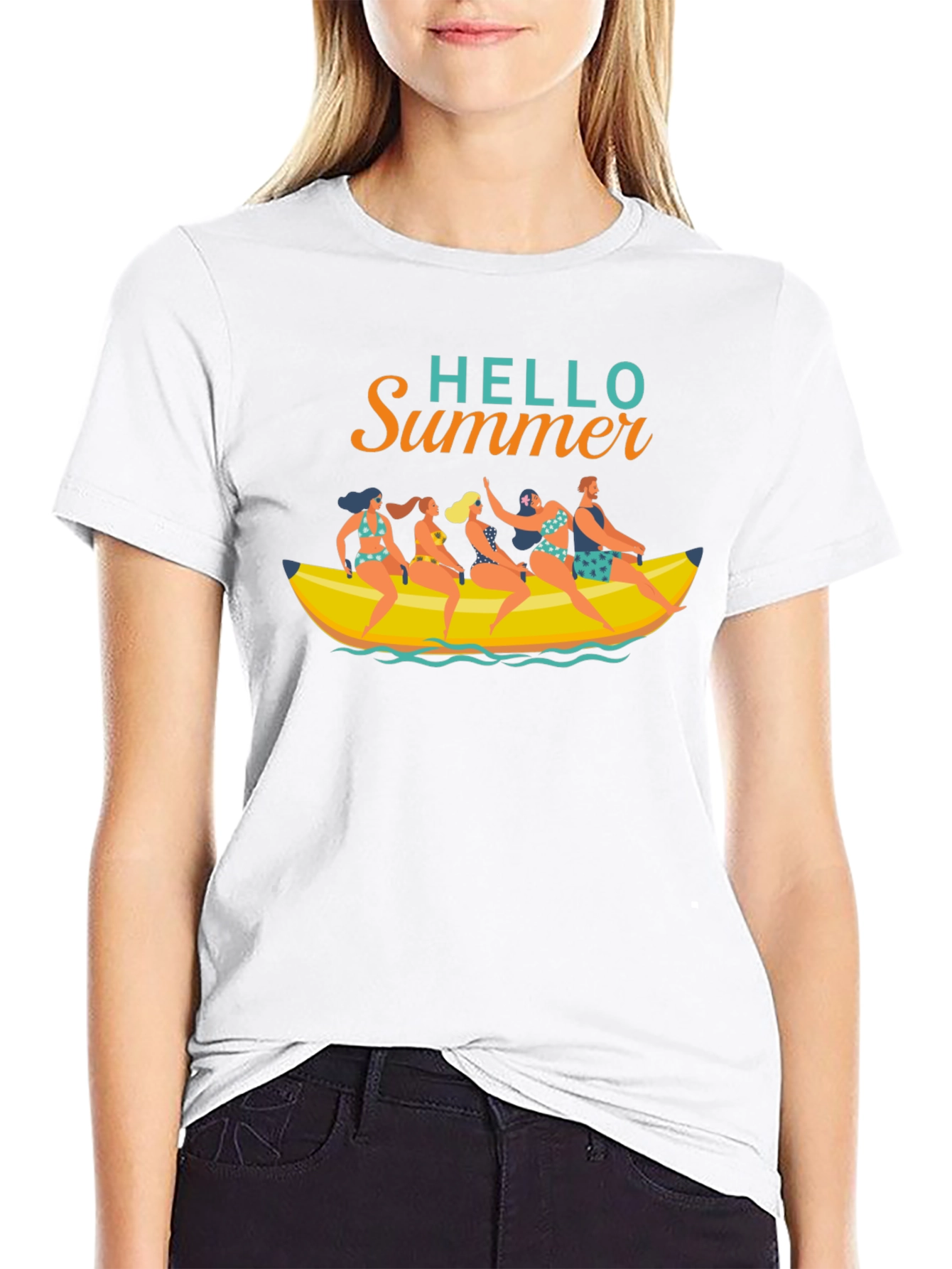 Hello Summer T-Shirt Banana Boat Fun