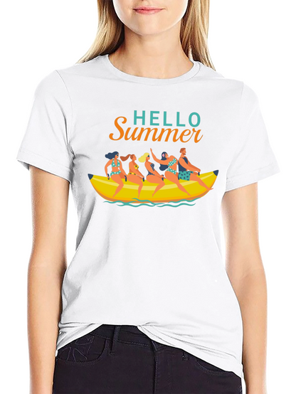 Hello Summer T-Shirt Banana Boat Fun