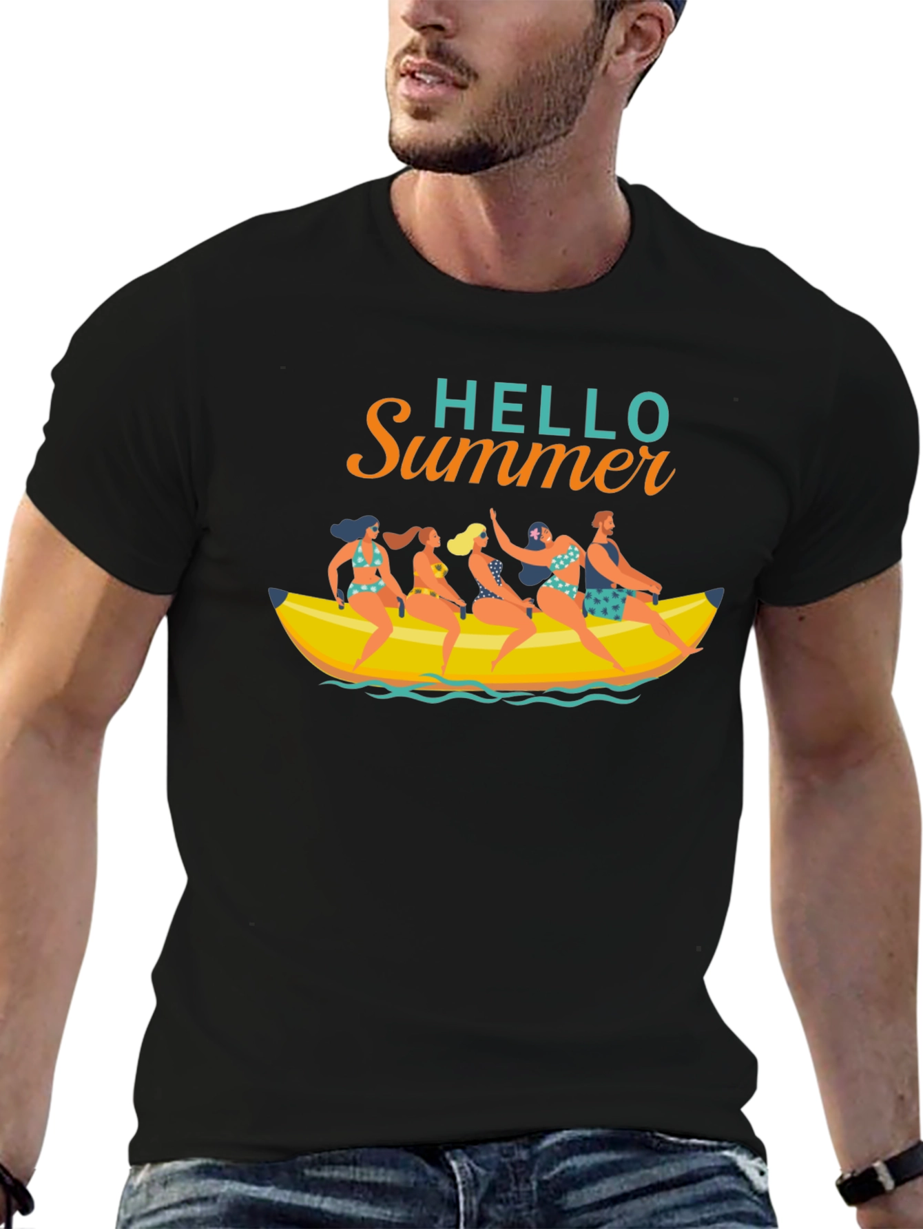 Hello Summer T-Shirt Banana Boat Fun