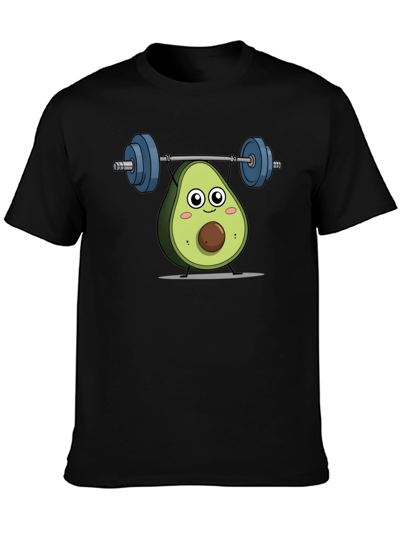 Avocado Lifting Weights Graphic T-Shirt
