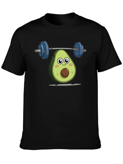 Avocado Lifting Weights Graphic T-Shirt