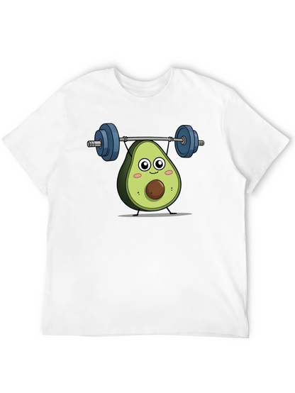 Avocado Lifting Weights Graphic T-Shirt