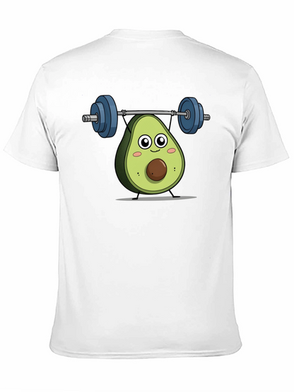 Avocado Lifting Weights Graphic T-Shirt