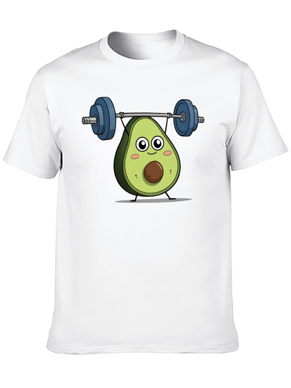 Avocado Lifting Weights Graphic T-Shirt