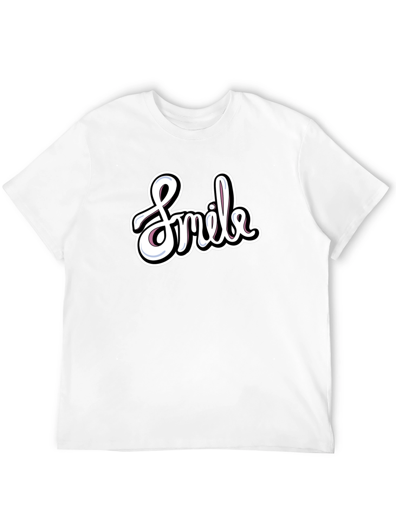 Smile Graphic T-Shirt - Casual Black Tee