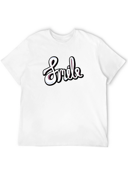 Smile Graphic T-Shirt - Casual Black Tee