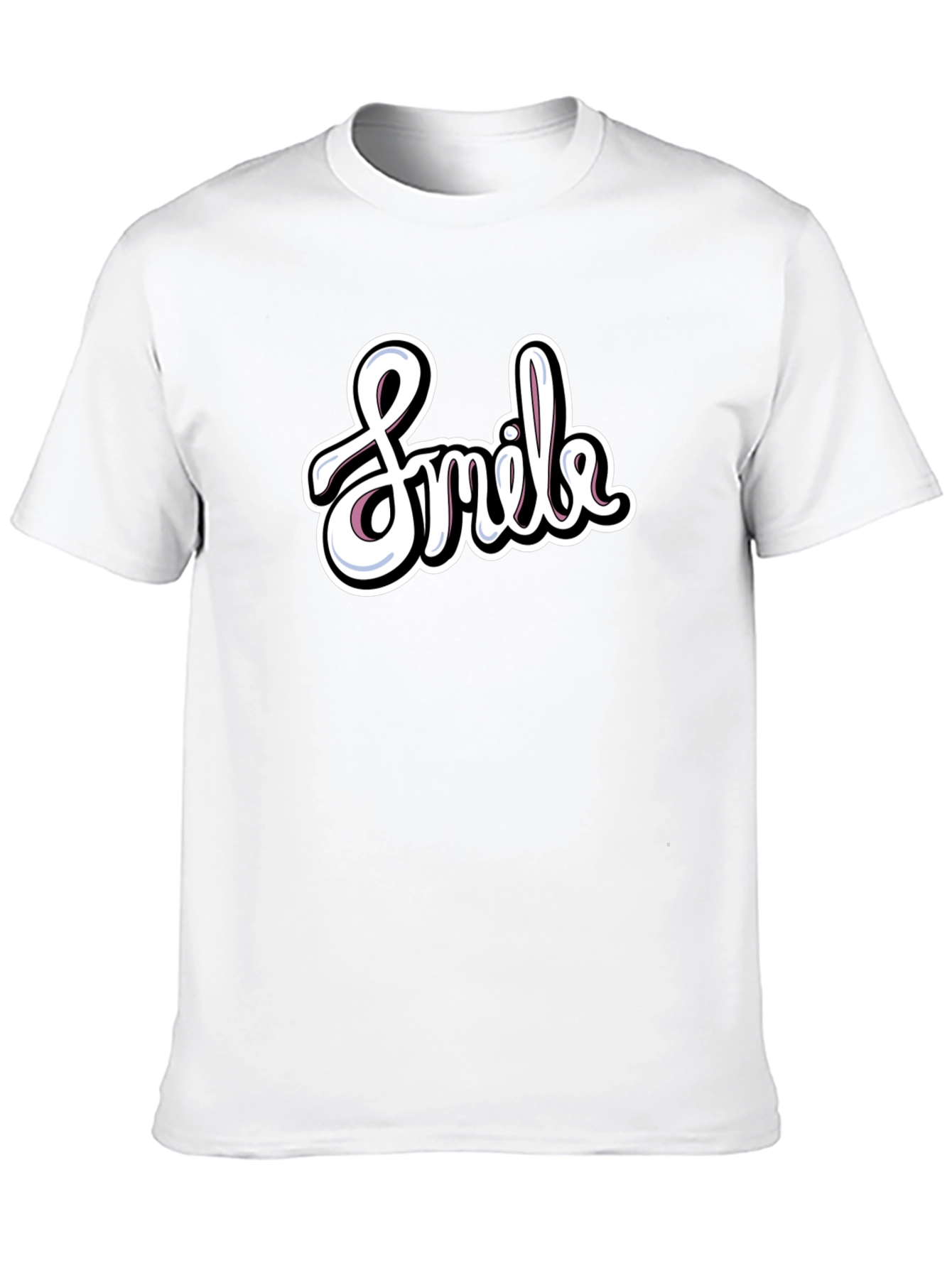Smile Graphic T-Shirt - Casual Black Tee