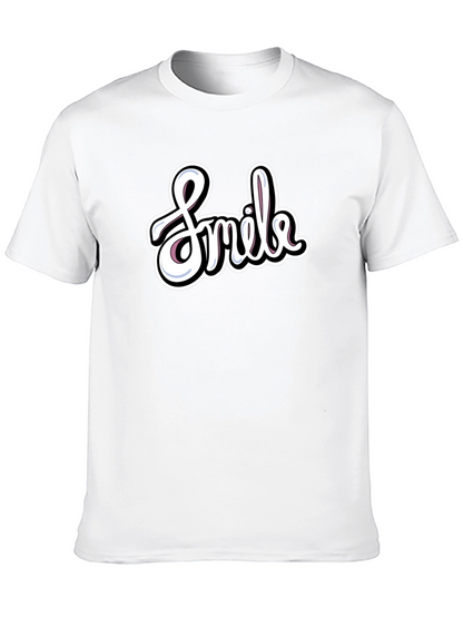 Smile Graphic T-Shirt - Casual Black Tee