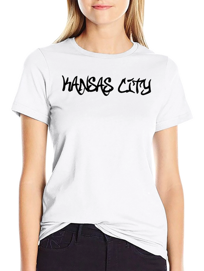 Kansas City Text T-Shirt - Casual Cotton Tee