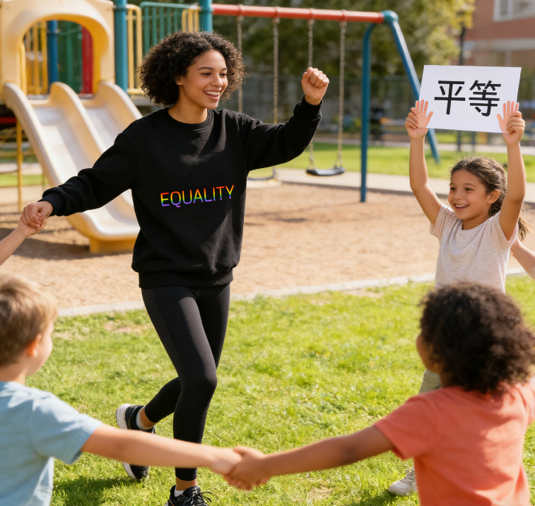 Rainbow Equality Social Justice Pullover