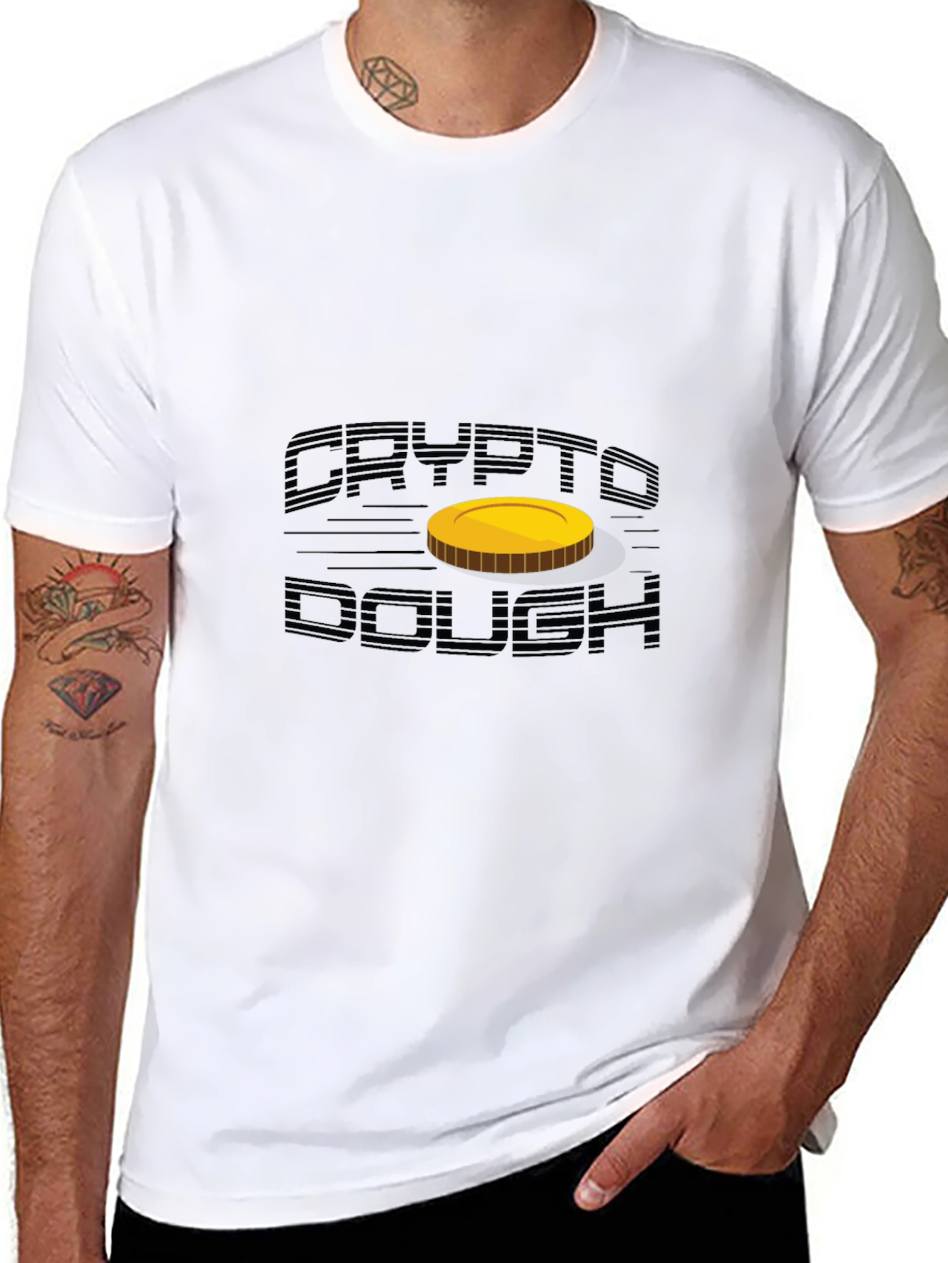 Crypto Dough T-Shirt - Black Crew Neck Tee