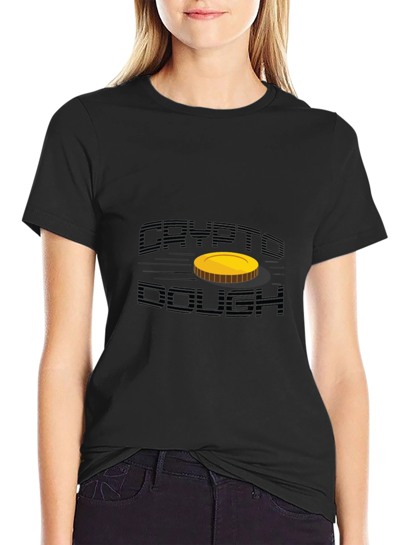 Crypto Dough T-Shirt - Black Crew Neck Tee