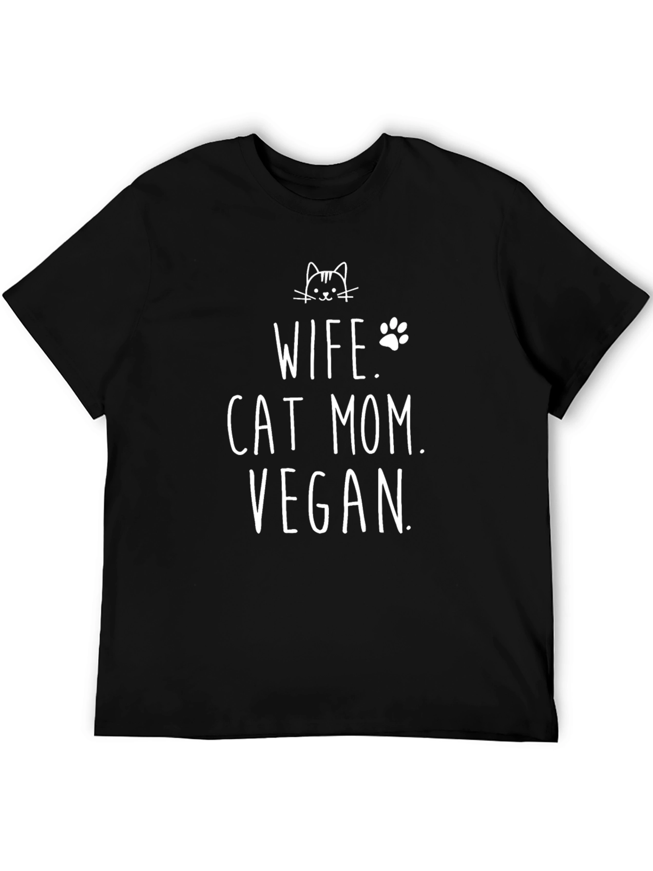 Wife Cat Mom Vegan T-Shirt
