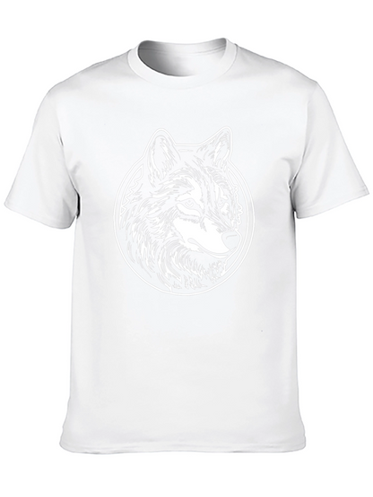 Black Wolf Graphic Tee - Cool Animal Design