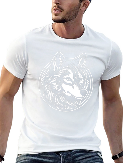 Black Wolf Graphic Tee - Cool Animal Design